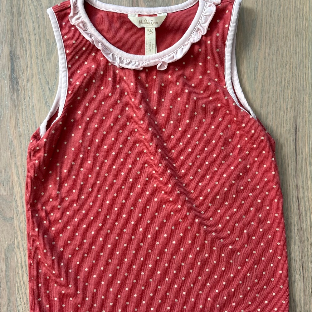 MATILDA JANE POLKA DOT TANK- SIZE 10